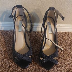 INC black rhinestone stiletto 8.5